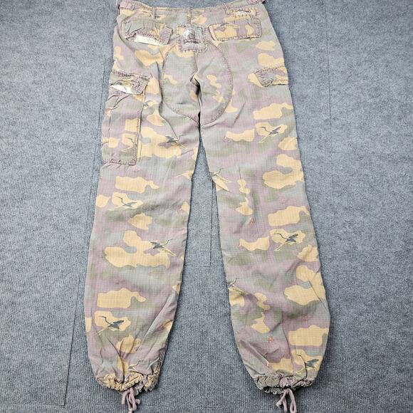 Vintage Da Nang Cargo Pants Womens Small Y2K Camo Parachute Tactical Streetwear - Picture 9 of 10
